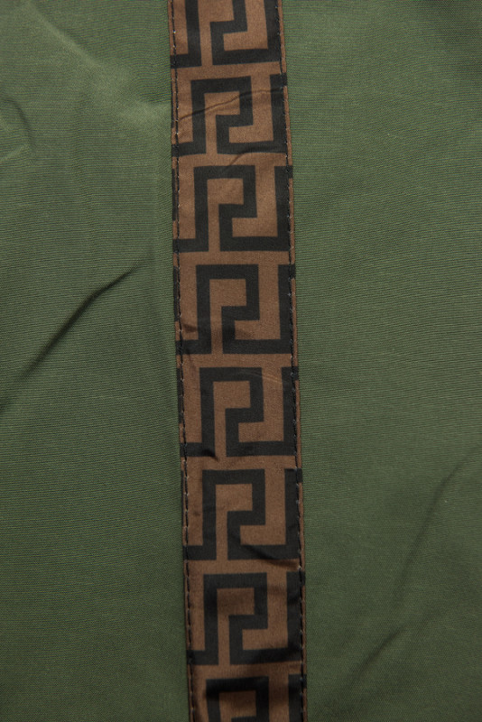 Obojstranná parka so vzorom khaki/hnedá
