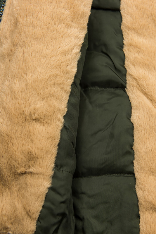 Army zelená parka s odnímateľnou vnútornou podšívkou