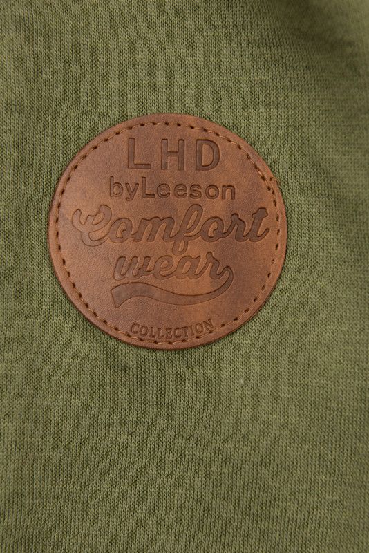 Army zelená predĺžená mikina na zips