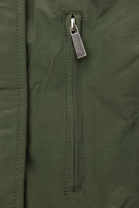 Khaki zimná parka so zatepleným vnútrom