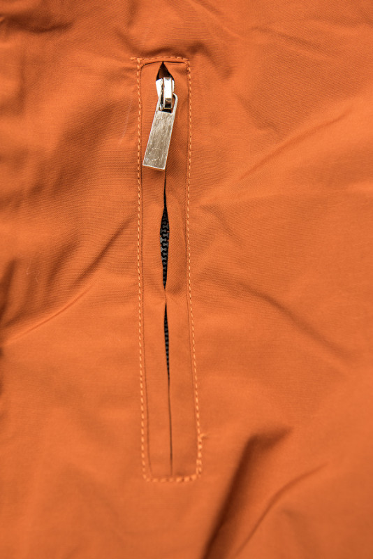 Oranžová zimná parka so zatepleným vnútrom