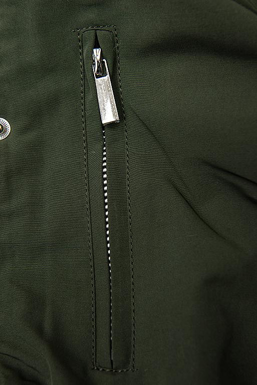Zateplená parka khaki/ecru