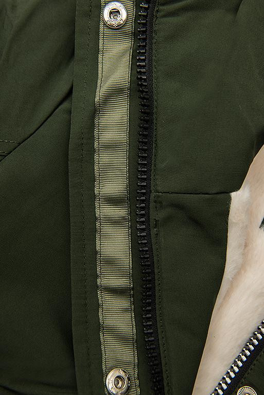 Zateplená parka khaki/ecru