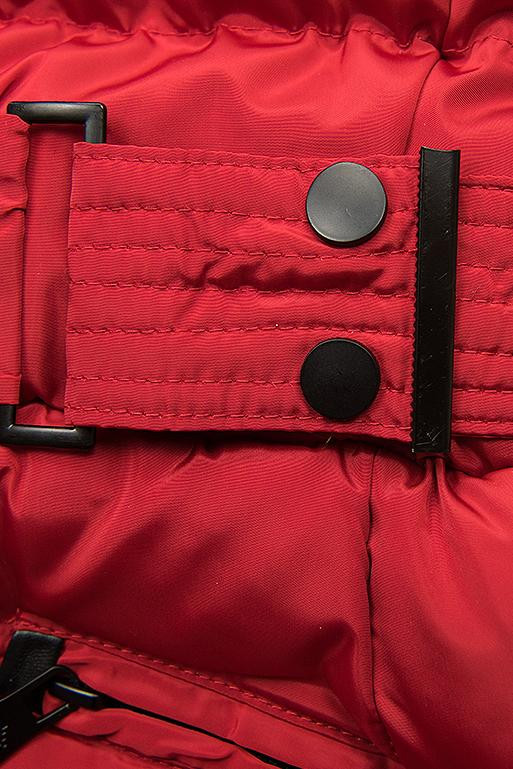 Červená bunda s odopínateľnou kapucňou