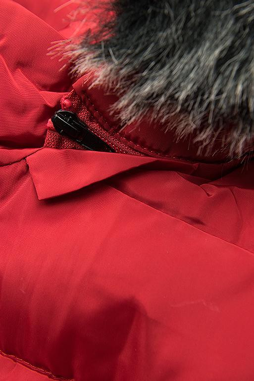 Červená bunda s odopínateľnou kapucňou