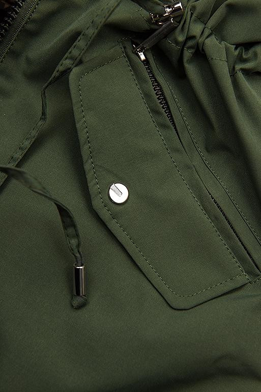 Obojstranná prechodná parka khaki/hnedá pepito