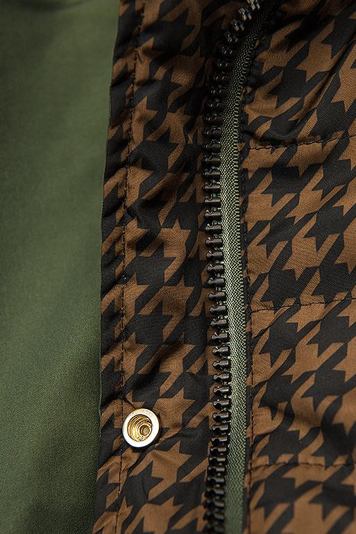 Obojstranná prechodná parka khaki/hnedá pepito