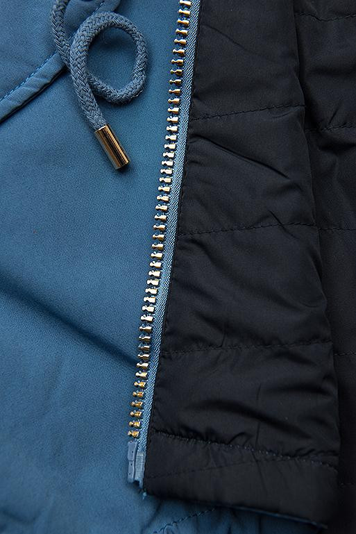 Jeans-tmavomodrá obojstranná parka