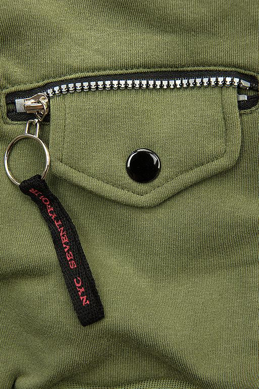 Zelená mikina na zips