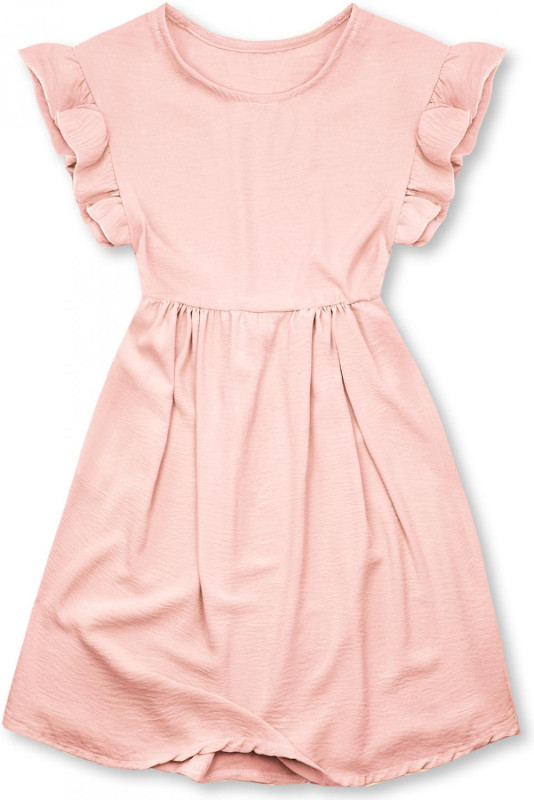 Ružové letné šaty z viskózy