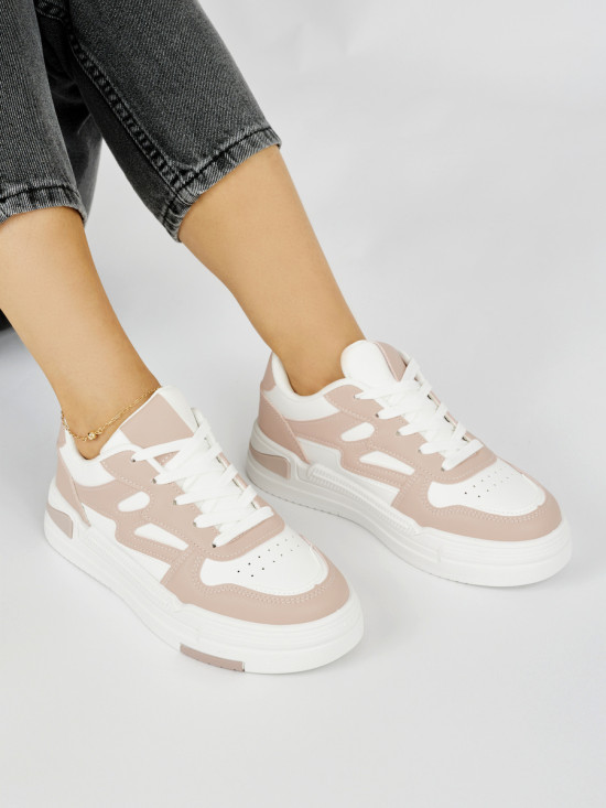 Ružové dámske sneakersy na platforme