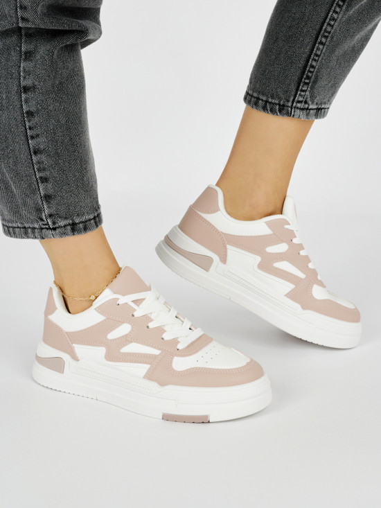 Ružové dámske sneakersy na platforme