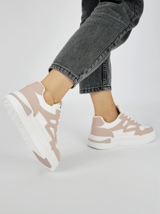 Ružové dámske sneakersy na platforme