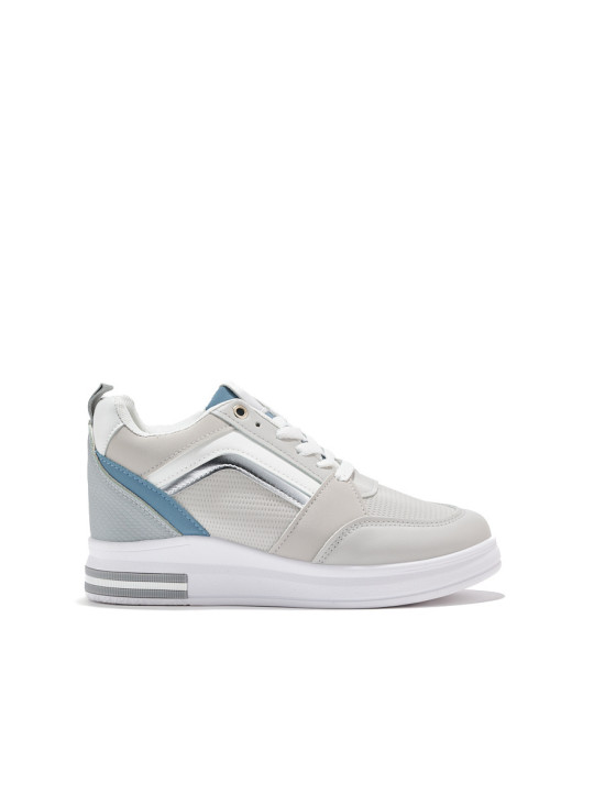Dámske šedé sneakersy so skrytým podpätkom