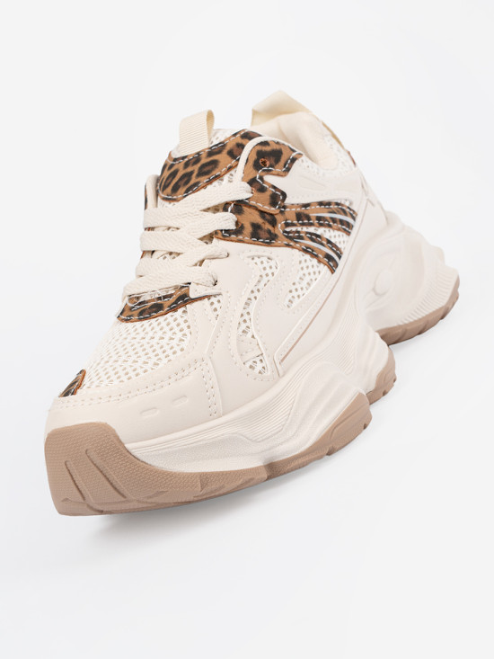 Sneakersy s hrubou podrážkou v animal vzore