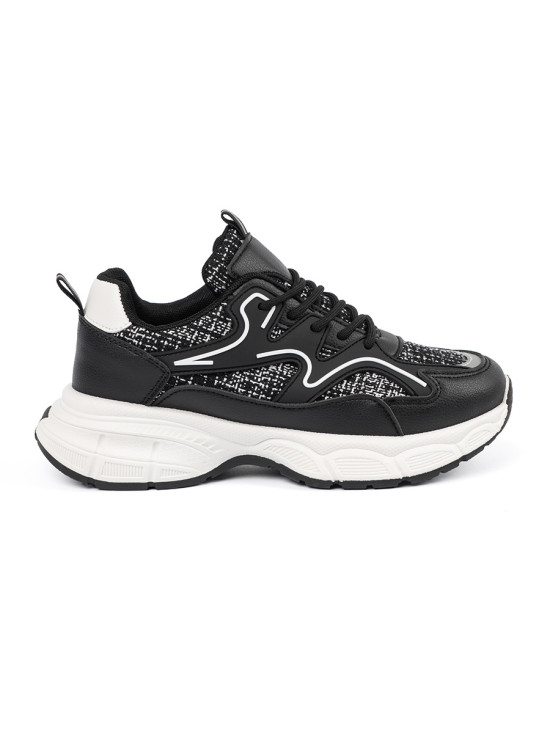 Čierne dámske sneakersy s ozdobnými prvkami