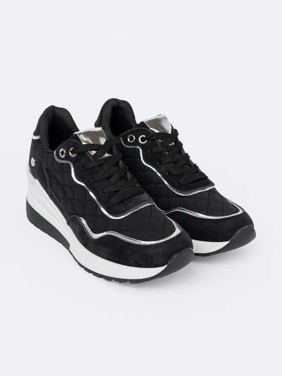 Čierne dámske sneakersy na platforme
