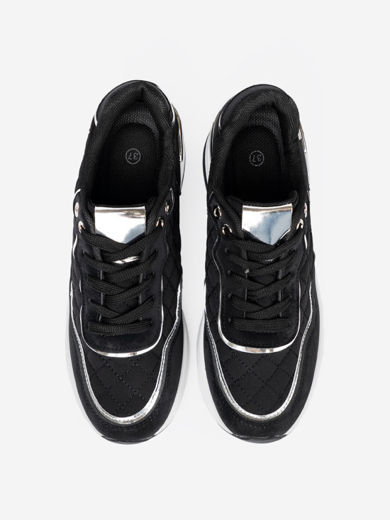 Čierne dámske sneakersy na platforme