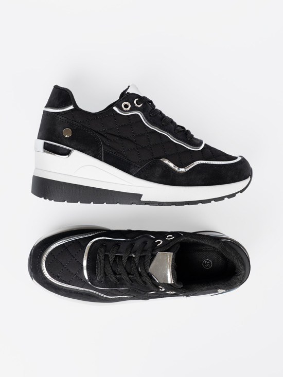 Čierne dámske sneakersy na platforme
