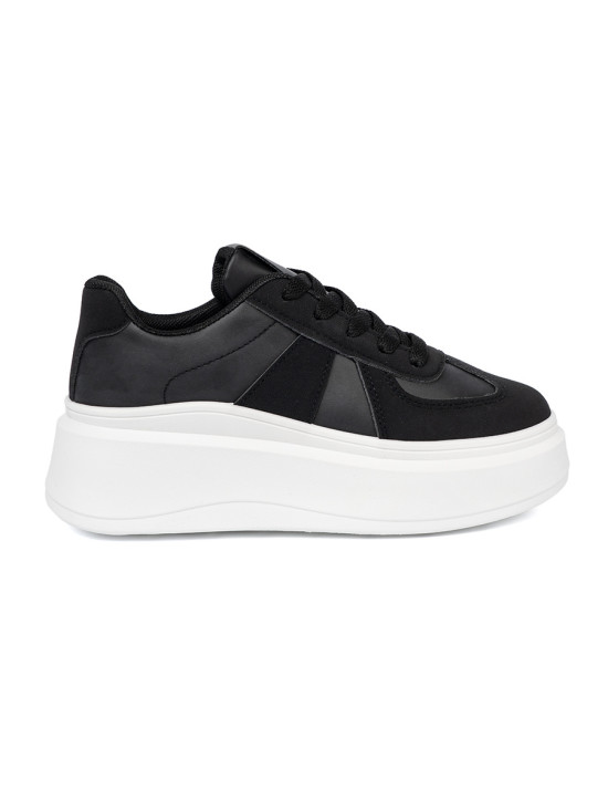 Klasické čierne sneakersy na hrubej podrážke