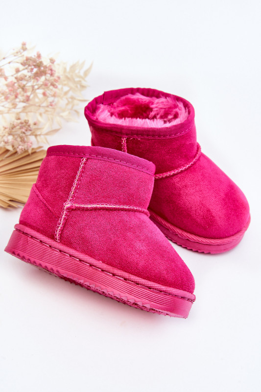 Zateplené ružové slip-on snehule