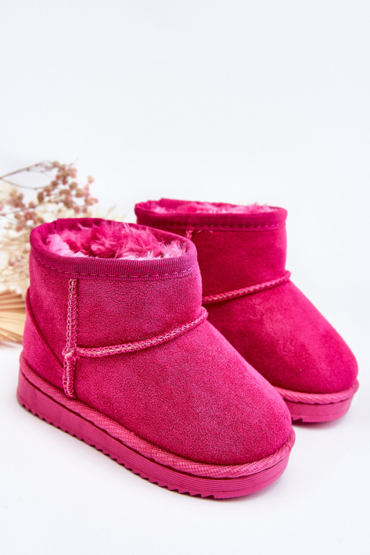 Zateplené ružové slip-on snehule