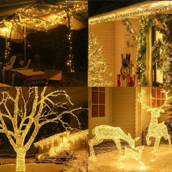 Vianočné svetlá - 500 LED, 50m, teplá biela
