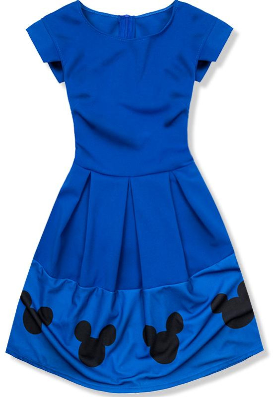 Modré šaty s Mickey potlačou