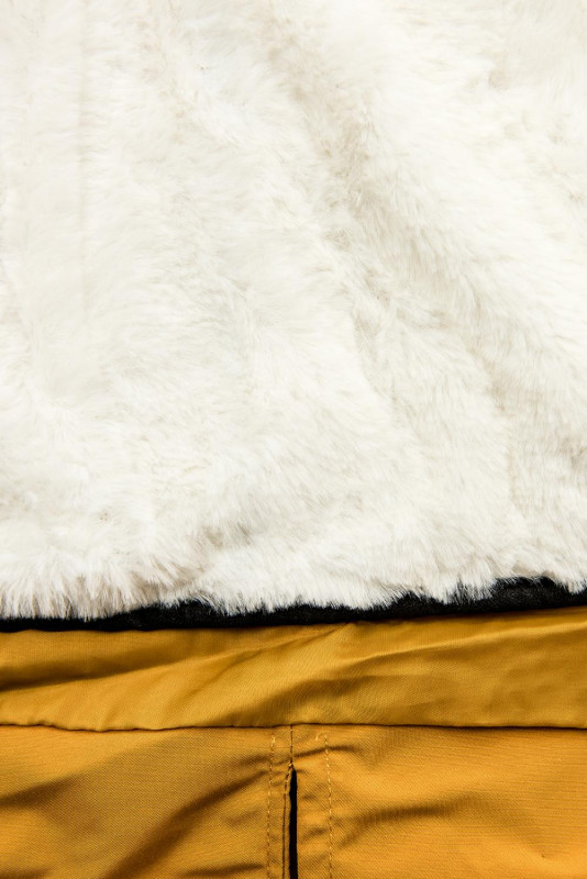 Parka s odnímateľnou podšívkou mustard