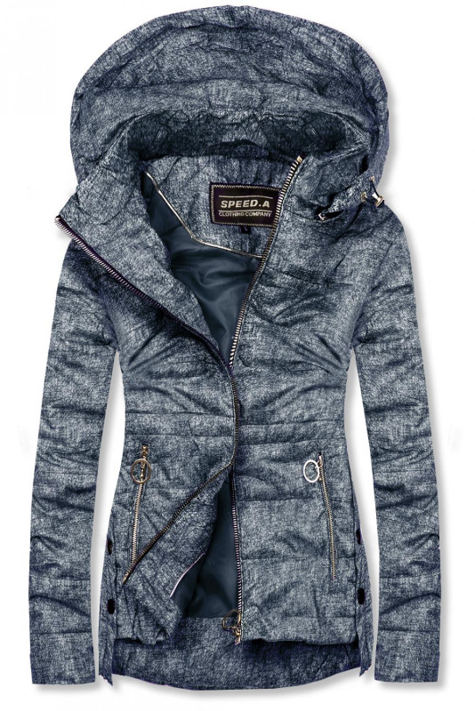 Jeans modrá tmavá ľahká jarná bunda