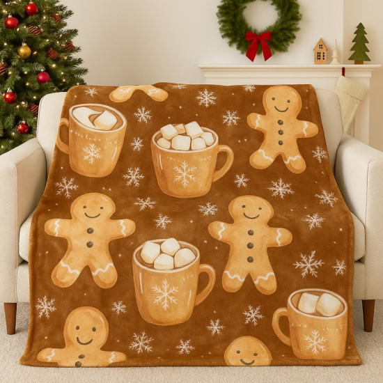 Mäkká plyšová XL deka Perníček