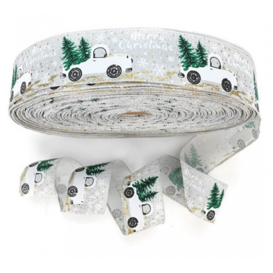 Vianočná stuha DRIVING 5cm x 2m