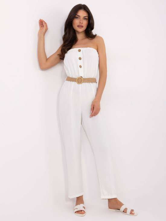 Ecru overal s opaskom