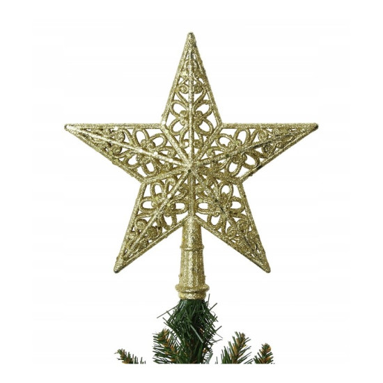 Hviezda na stromček zlatá 20 x 23 cm