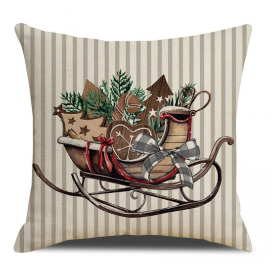 Vianočná obliečka na vankúš SLEIGH 45 cm x 45 cm