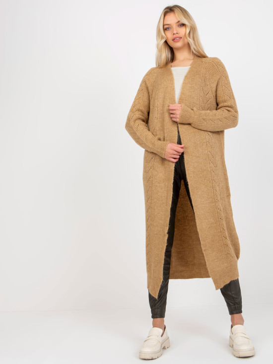 Camel maxi kardigán