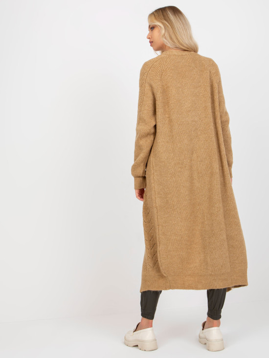 Camel maxi kardigán
