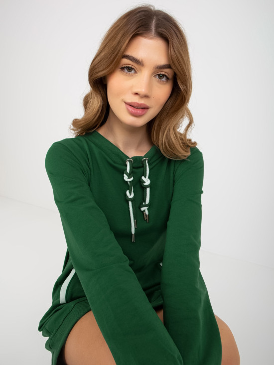 Zelené teplákové šaty/tunika