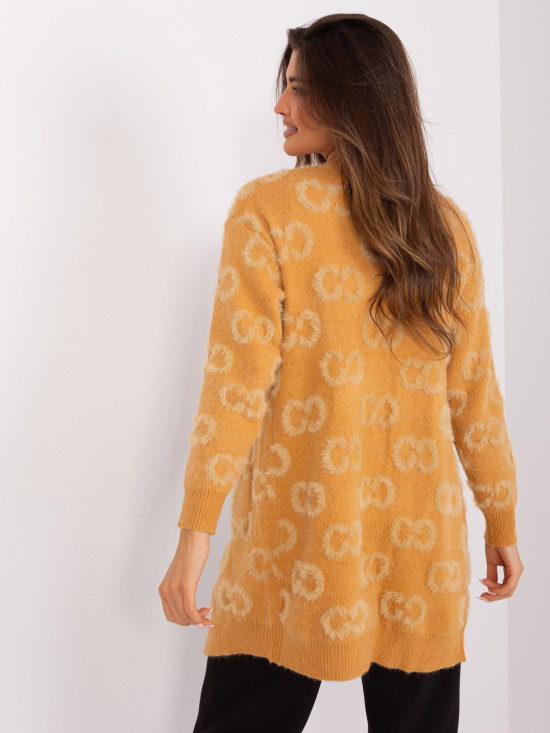 Camel dámsky kardigán so vzorom