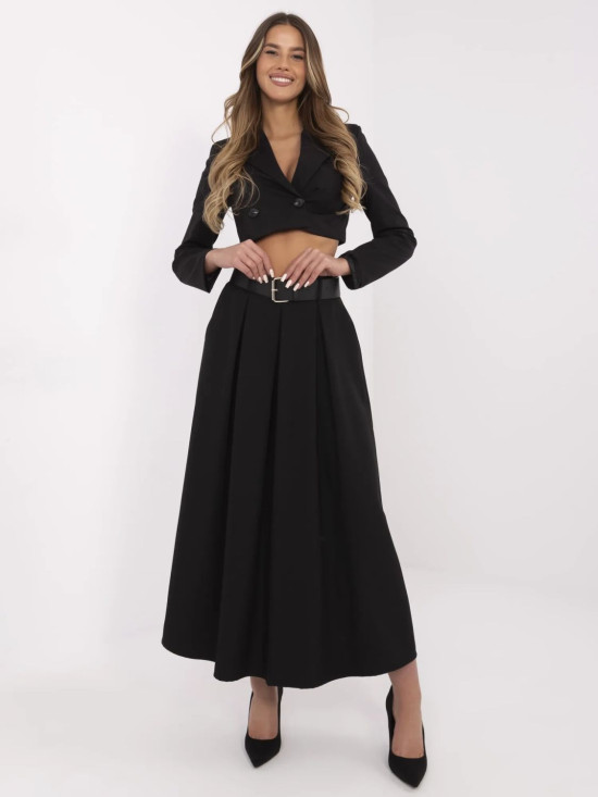 Elegantná maxi sukňa v čiernej farbe