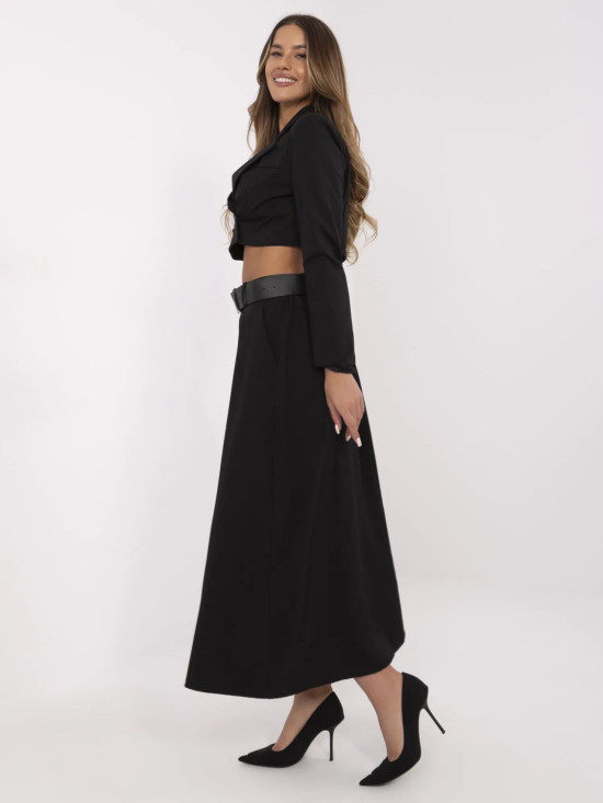 Elegantná maxi sukňa v čiernej farbe