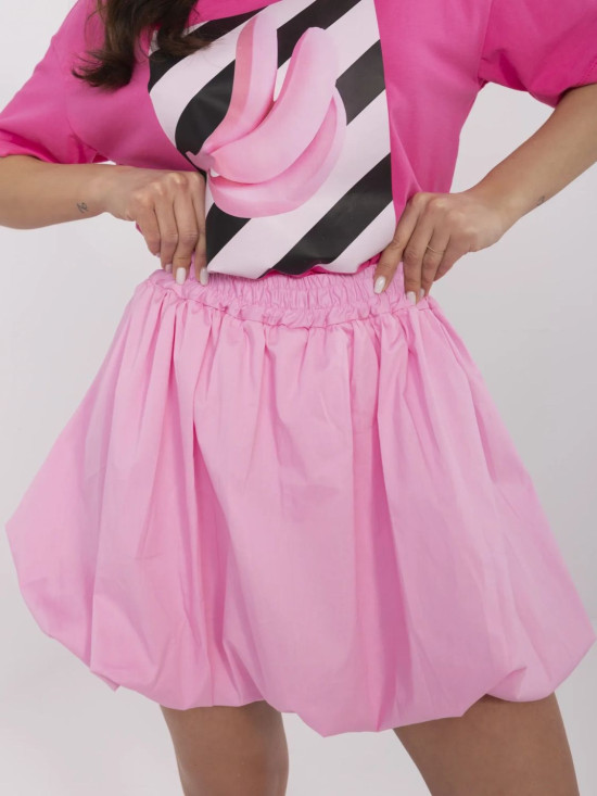 Svetloružová mini sukňa