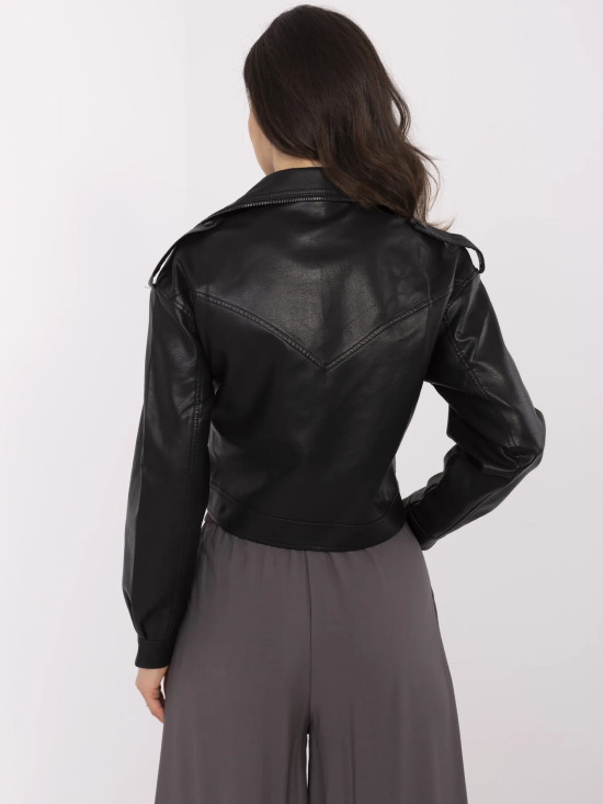 Štýlová čierna prechodná bunda