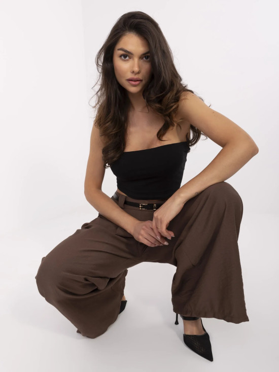 Hnedé palazzo nohavice