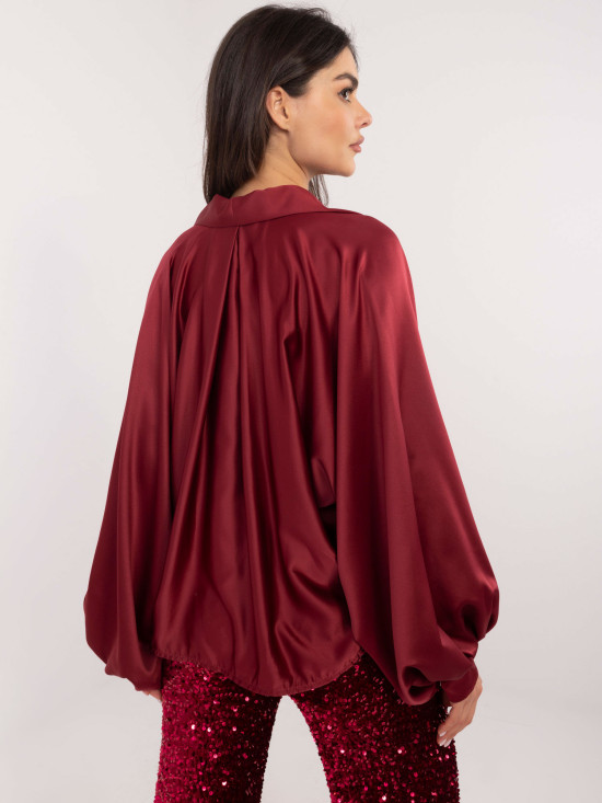 Bordová elegantná košeľa s gombíkmi