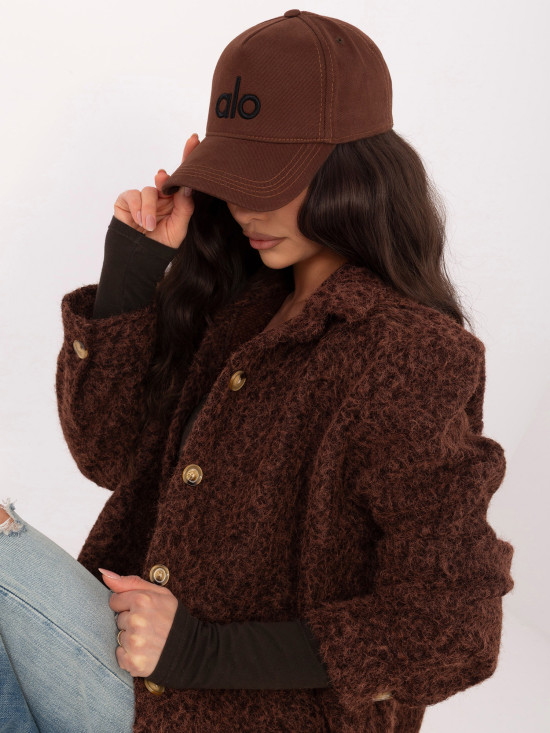 Dámska prechodná bunda v tmavohnedej farbe