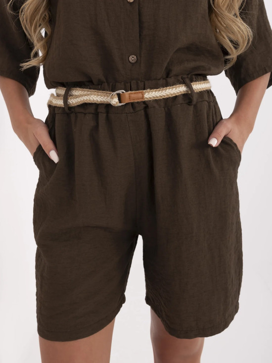 Šortky v boho štýle hnedé