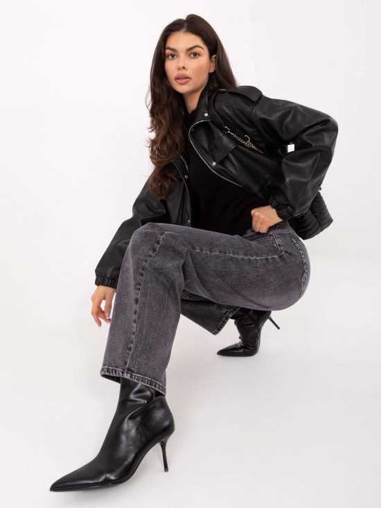 Dámske sivé balloon fit džínsy