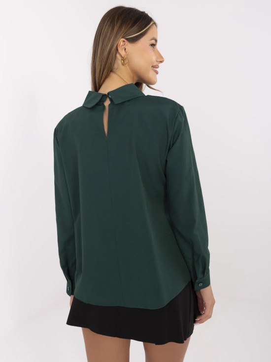 Elegantná košeľa v tmavozelenej farbe