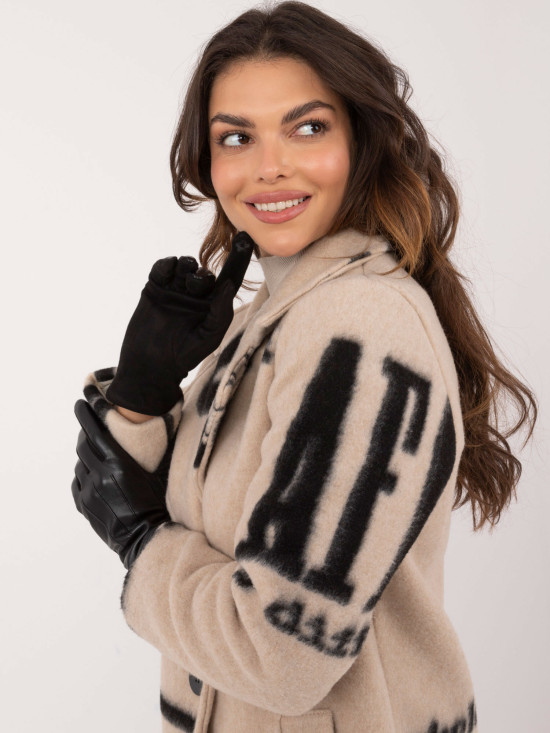 Dámske čierne zateplené rukavice